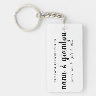 Grandma & Grandpa's Gift, Nana, Papa, Grandparents Keychain