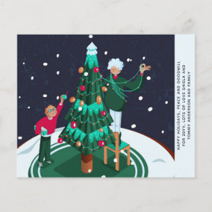 Grandma Grandsom Decorating Christmas Tree Custom