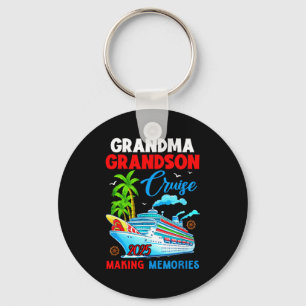 Grandma Grandson Cruise 2025 Memories Christmas Fa Keychain