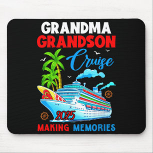 Grandma Grandson Cruise 2025 Memories Christmas Fa Mouse Pad