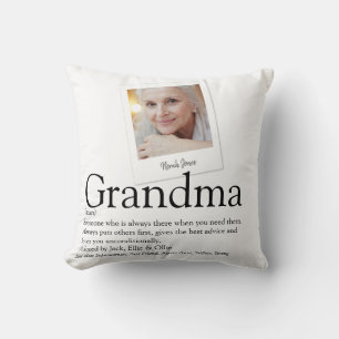 Grandma Granny Grandmother Definition Modern Photo Throw Pillow