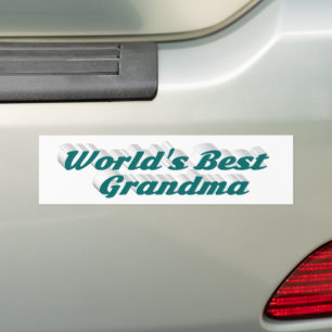 Grandma green text bumper sticker