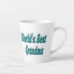 Grandma green typography Mothers Day Latte Mug
