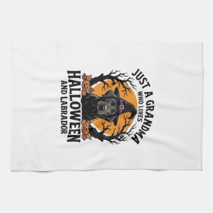 Grandma Halloween Labrador Funny Vintage_1 Kitchen Towel