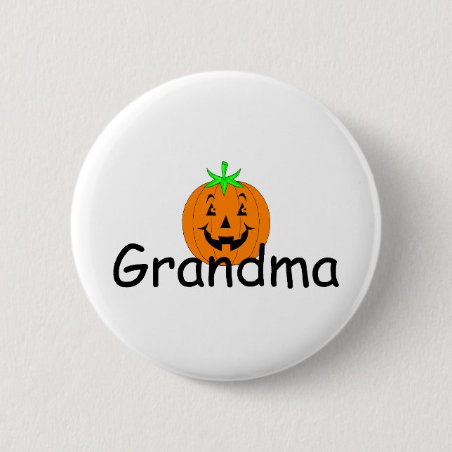 Grandma Halloween Pumpkin 2 Inch Round Button (Front)