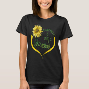 Grandma Happiness Is Being A Grandma Sunflower T-Shirt