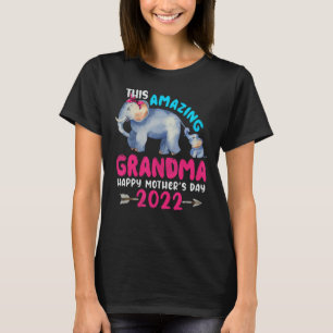 Grandma Happy Mother's Day 2022 Cute Elephant Mom T-Shirt