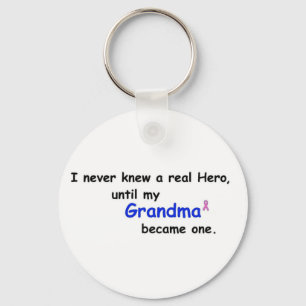 grandma hero keychain (pink ribbon)