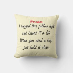 Grandma Hug Pillow: A Soft and Comforting Embrace Throw Pillow