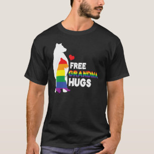 Grandma Hugs Lgbt Lgbtq Pride Rainbow Colour Bear T-Shirt