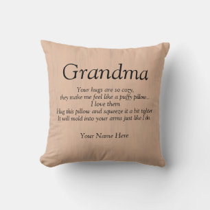 Grandma hugs so cozy like a throw pillow