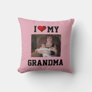Grandma: I LOVE MY GRANDMA Throw Pillow