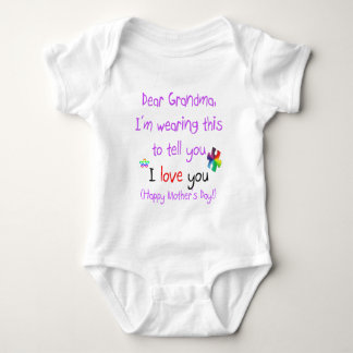 Grandma, I love you! Baby Bodysuit