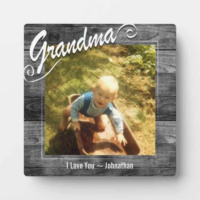Grandma I love You Photo Plaque (Front)