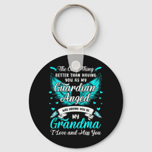 Grandma is Guardian Angel Missing Grandma In Keychain