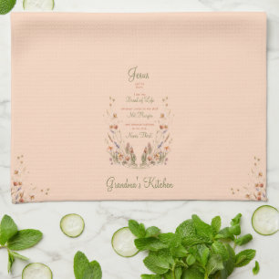 Grandma Kitchen Jesus Bread Of Life Wildflowers Towel