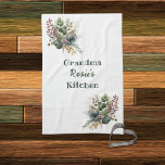 Grandma Kitchen | Personalized Watercolor Greenery Kitchen Towel<br><div class="desc">Share the love of Grandma's cooking by creating a personalized kitchen towel just for her! Watercolor greenery coordinates with the personalized cookbook in this collection. Personalize for any family member, or use a first name and last name instead. This personalized kitchen towel makes a great gift for mother's day or...</div>