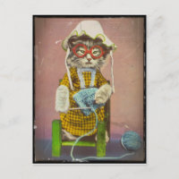 Grandma Kitty Knitting