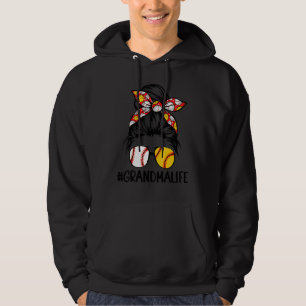 Grandma Life Softball Baseball Mothers Day Messy B Hoodie