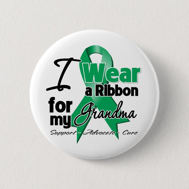 Grandma - Liver Cancer Ribbon.png 2 Inch Round Button (Front)