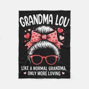 Grandma Lou Valentine Quote For Loving Grandma Cut Fleece Blanket