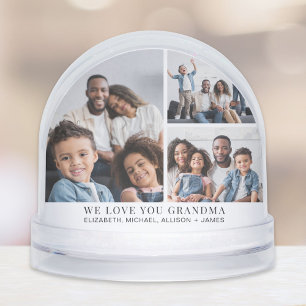 Grandma Love You Photo Collage Snow Globe