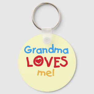 Grandma Loves Me T-shirts and Gifts Keychain