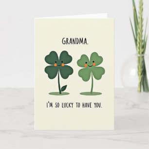 Grandma Lucky Faux Gold Foil Card
