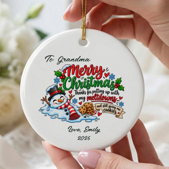 Grandma Meltdowns Christmas Ornament (Creator Uploaded)