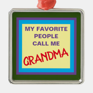 GRANDMA METAL ORNAMENT
