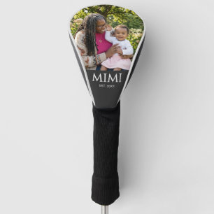 Grandma Mimi Established Classic Caps Black Photo Golf Head Cover