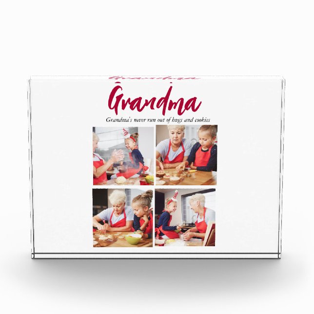 Grandma modern 4 photo quote photo block  (Front)