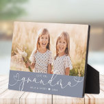 Grandma Modern Heart Script Photo Love  Plaque<br><div class="desc">Love you GRANDMA: Great custom photo gift for grandparents, Valentine's Day, Mother's Day, or the Holidays: This modern photo plaque is easy to customize with your favourite photo. The text below can be personalized to read the name of the child or family member as well as the text above grandma...</div>