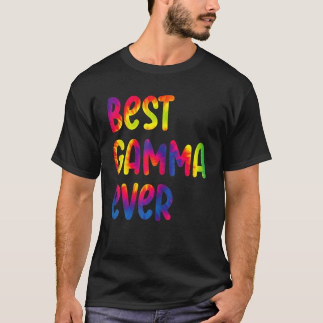 Grandma Mothers Day Best Gamma Ever Tie Dye Design T-Shirt (Front)