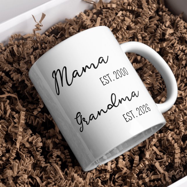 Grandma Mug, Custom Matching Mug for Grandparents (new grandparent mug, expecting parent gift, pregnancy announcement gift, baby shower gift,)