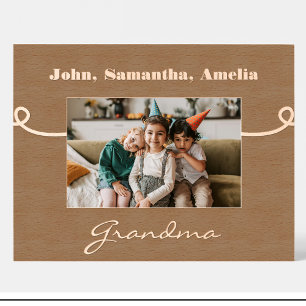 Grandma Name Personalized wooden picture frame
