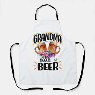 Grandma Needs a Beer Apron