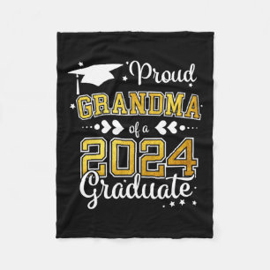 Grandma Of A Cl Of 2024 Graduate 2024 Senior 2024  Fleece Blanket