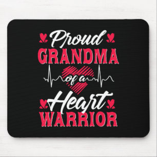 Grandma Of A Heart Warrior Chd Awareness  Mouse Pad