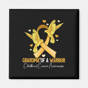 Grandma Of A Warrior Childhood Cancer Awareness Magnet