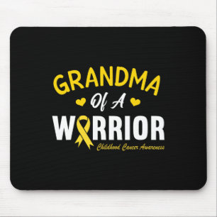 Grandma Of A Warrior Hero Childhood Cancer Awarene Mouse Pad