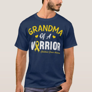 Grandma Of A Warrior Hero Childhood Cancer Awarene T-Shirt