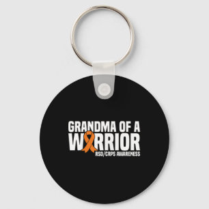 Grandma Of A Warrior Orange Ribbon Rsdcrps Awarene Keychain