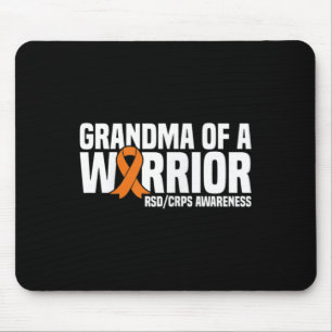 Grandma Of A Warrior Orange Ribbon Rsdcrps Awarene Mouse Pad