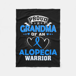 Grandma Of An Alopecia Warrior Fleece Blanket