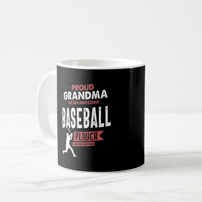 Grandma Of an Awesome Baseball Player Coffee Mug (Front Left)