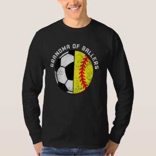 Grandma Of Ballers   Soccer Softball Grandma T-Shirt