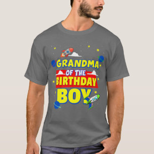 Grandma Of Birthday Astronaut Boy Outer Space Them T-Shirt