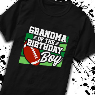 Grandma of Birthday Boy Boys Football Grandmother T-Shirt