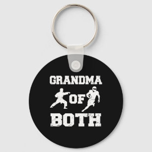 Grandma Of Both Funny Footll And Karate Grandma Keychain